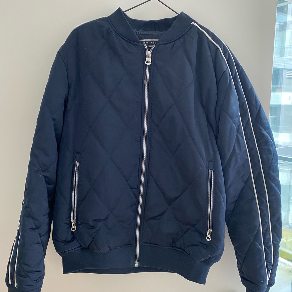 Zara Navy Bomber Jacket